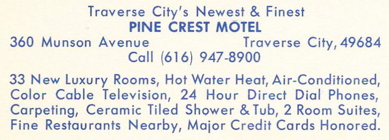 Pine Crest Motel (Knights Inn) - Vintage Postcard (newer photo)